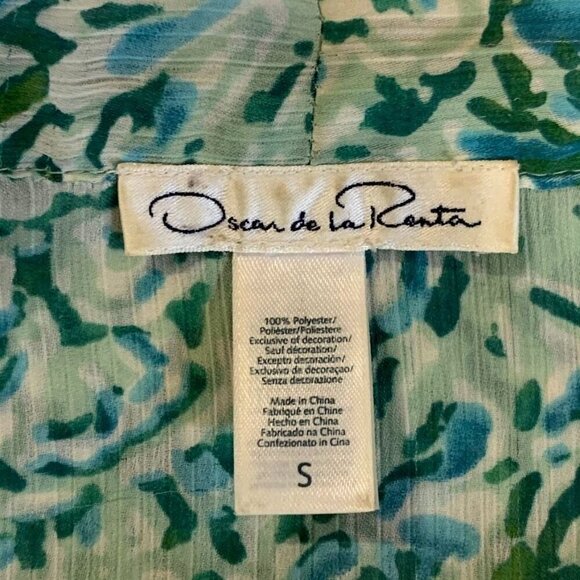 Oscar De La Renta Women's Sheer Long Sleeve Mid LEngth Kimono Size S - Picture 8 of 12